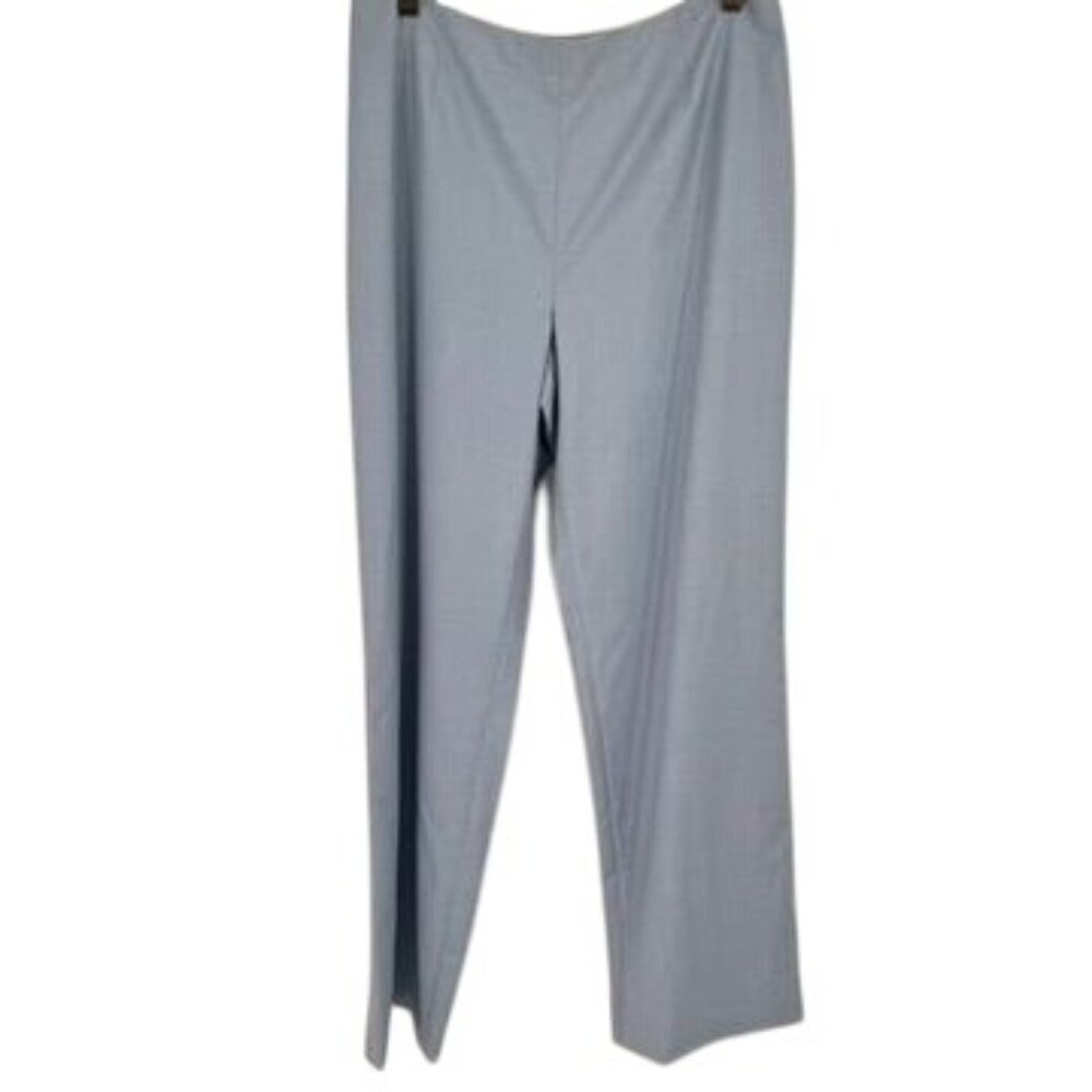 Due Per Due Womens Light Blue Dress Pants side zip lined Size 10